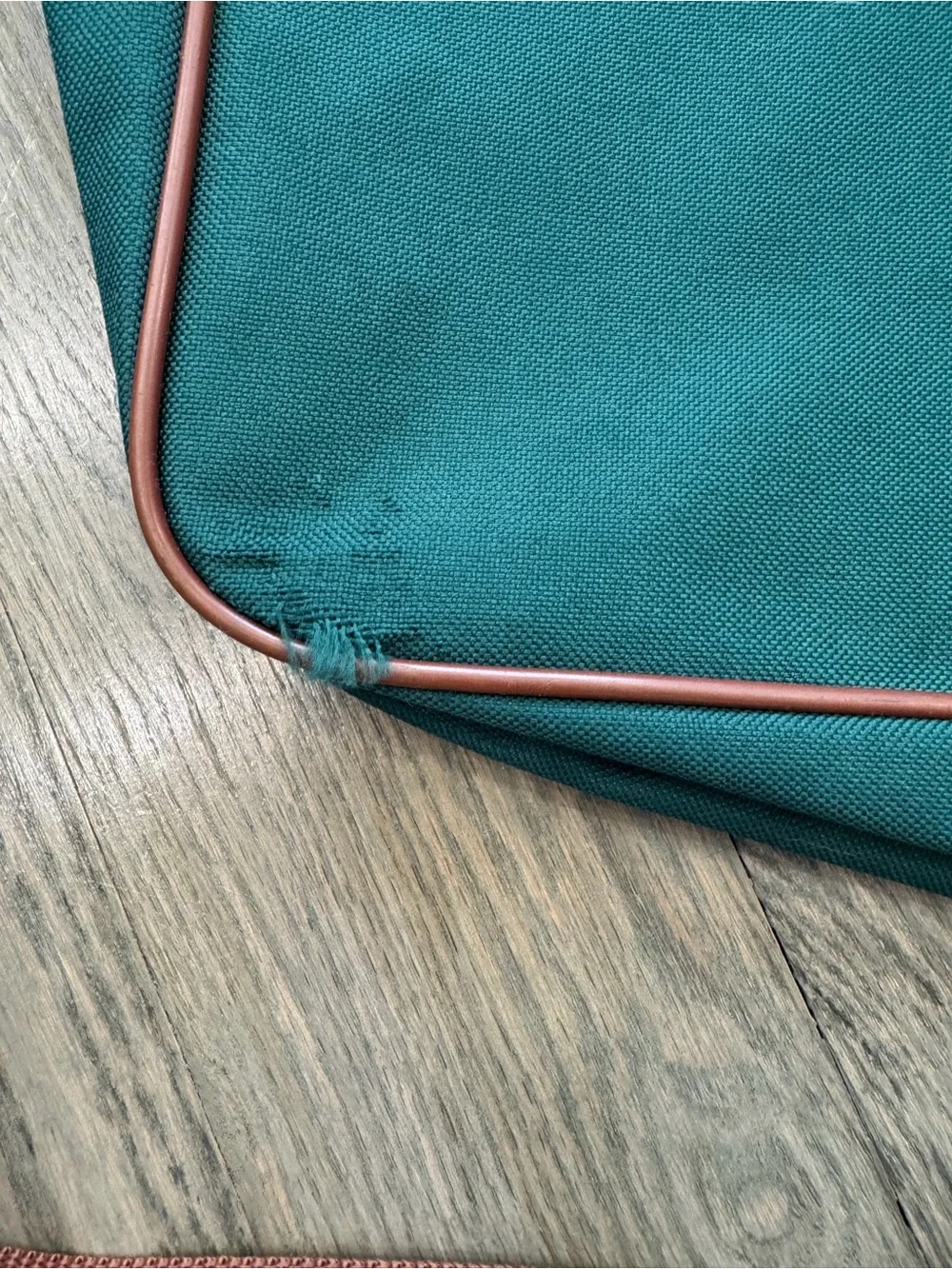Ralph Lauren Green Canvas Messenger Bag with Brown Trim ~ USED